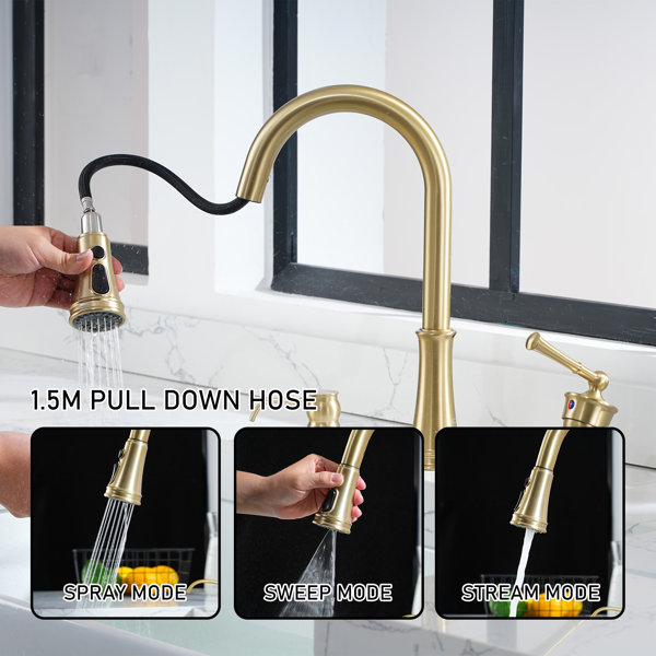 Clihome Kitchen Faucet with Soap Dispenser Wayfair